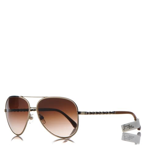 lunettes chanel chaine|chanel aviator sunglasses women's.